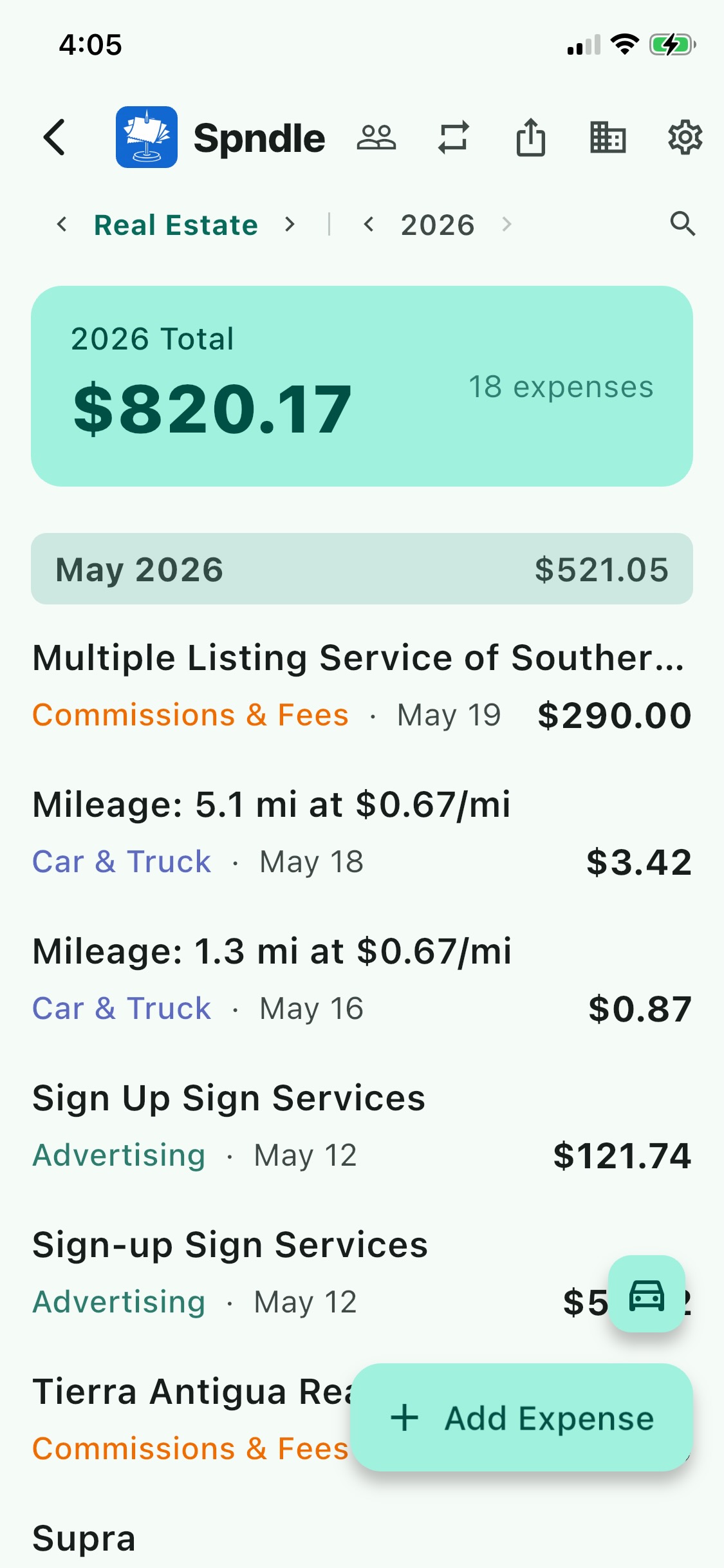 Add expense