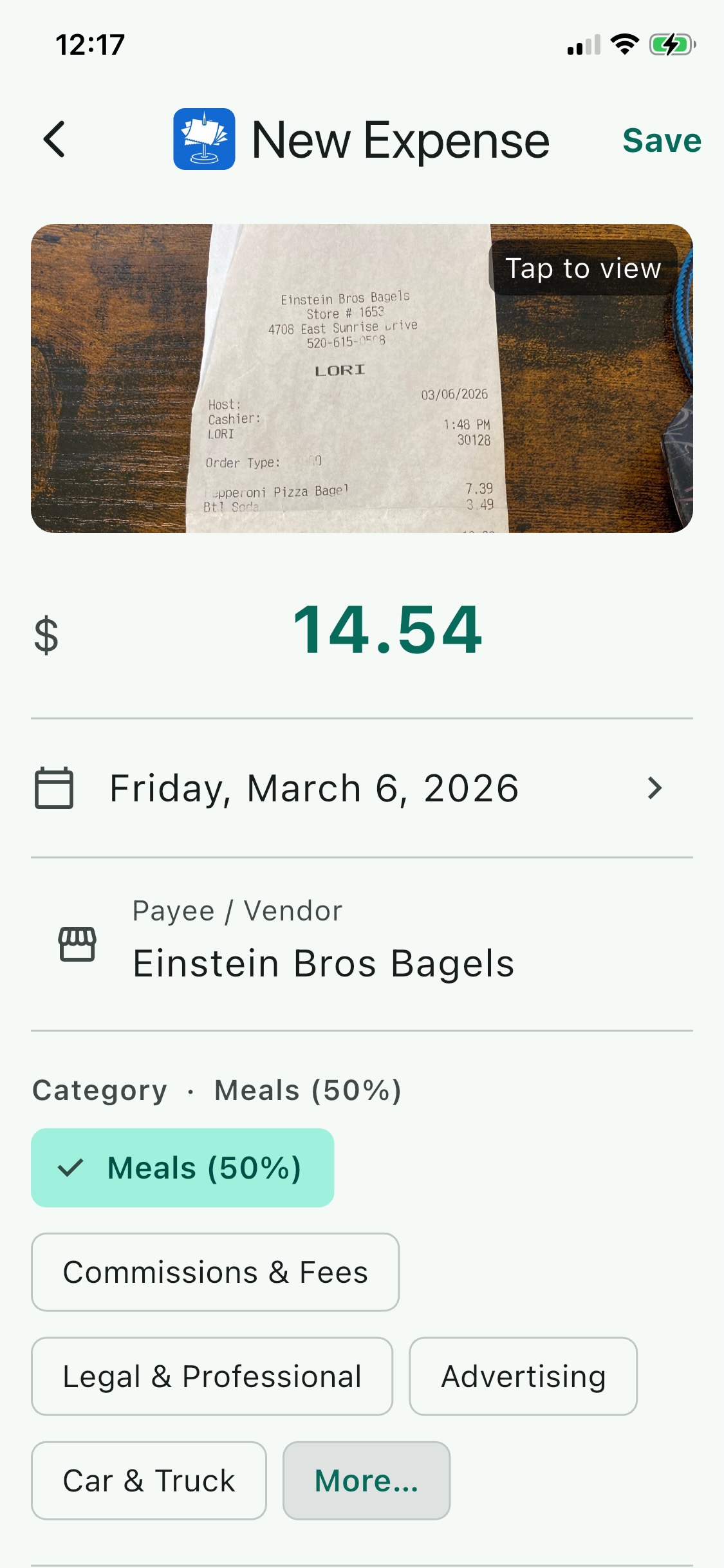 Receipt scanning